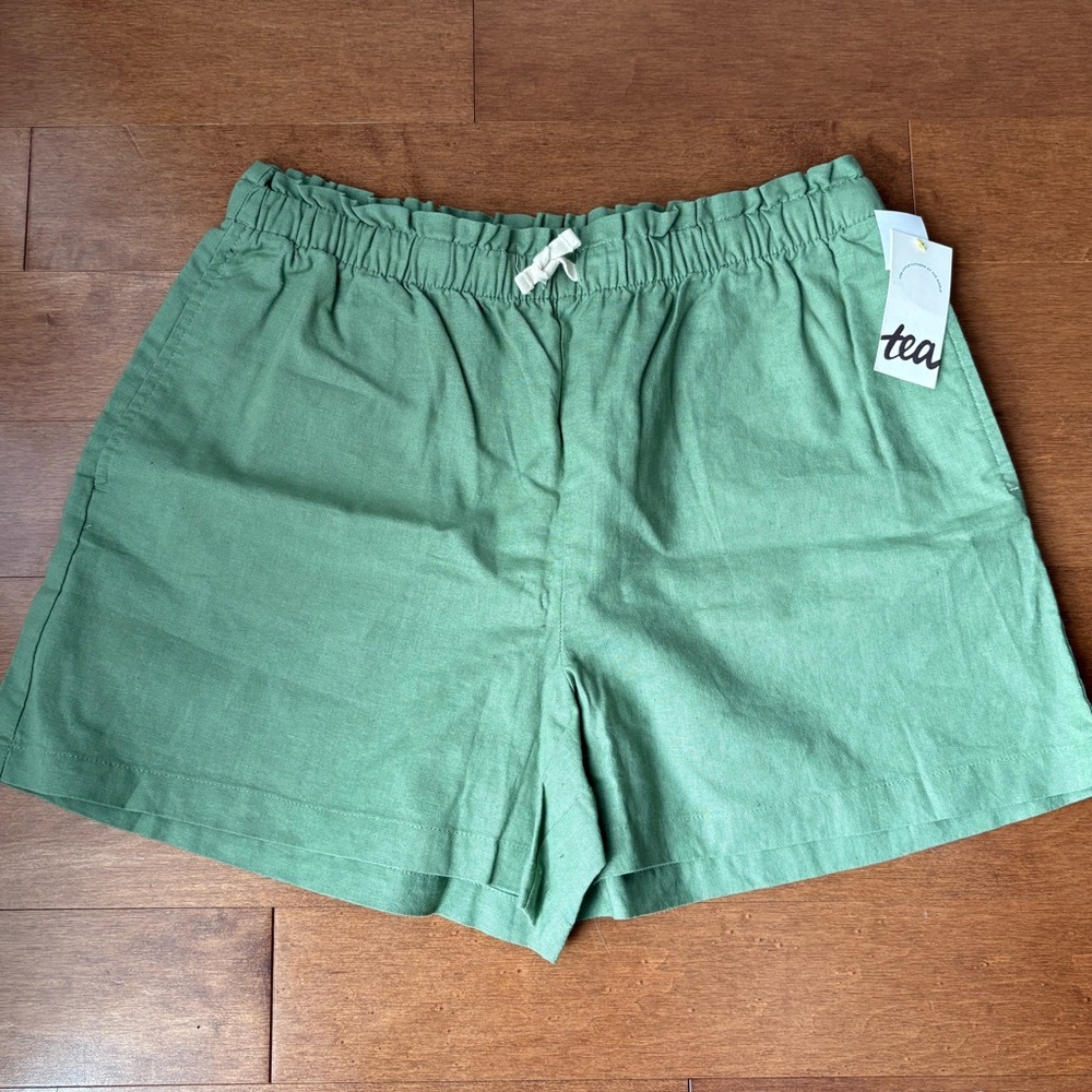 NWT Tea • Girls Linen blend skipper shorts • Size 16